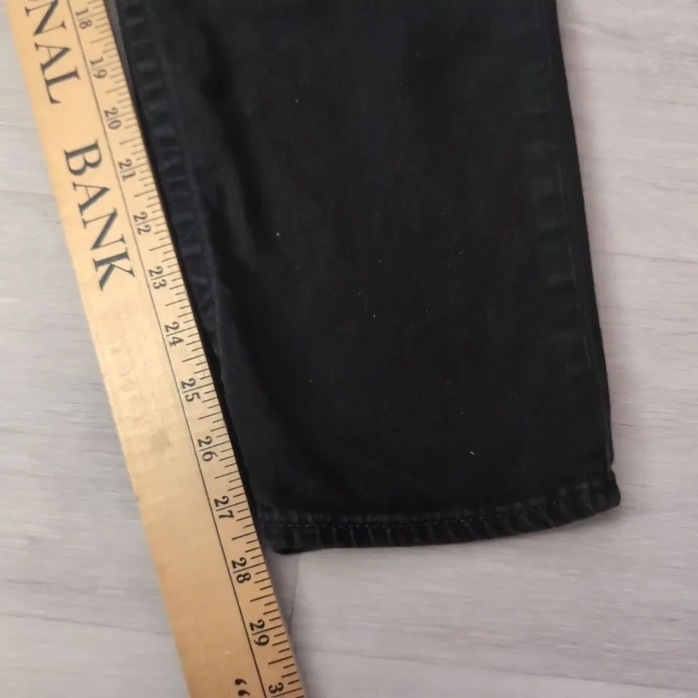 True Religion Jeans Mens 38 Black Slim Drop Rise Denim Sturdy Jeans